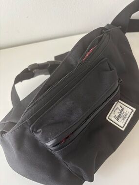 Herschel Supply Company Black Waist Pack with Logo Patch